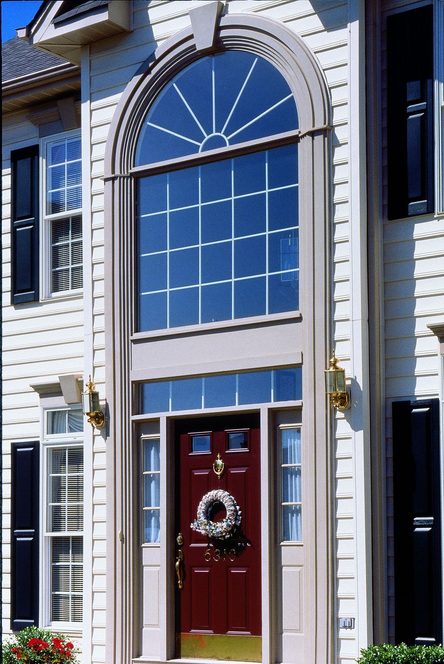 Big entry way windows